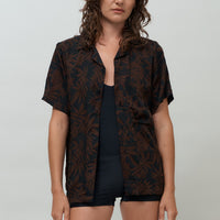Bowling Shirt | Leaf Print