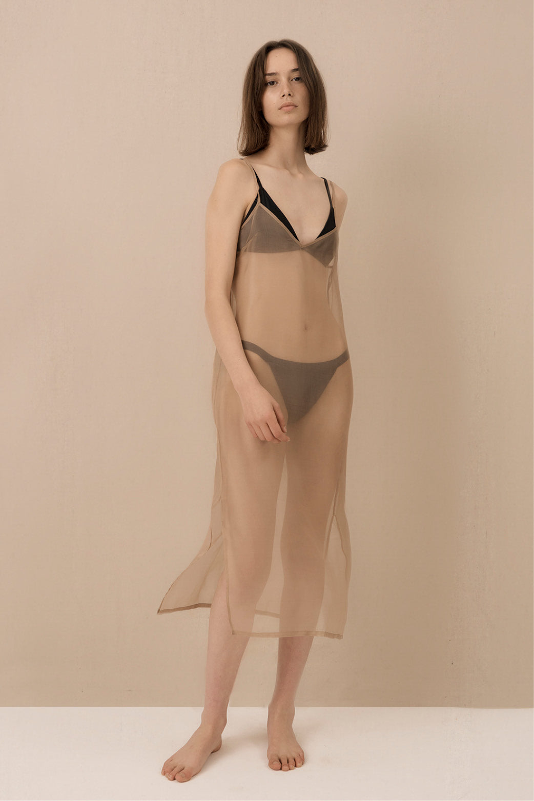 Sheer Slip Dress | Stone