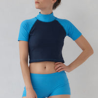 Crush T-Shirt Rashguard | Cerulean / Navy