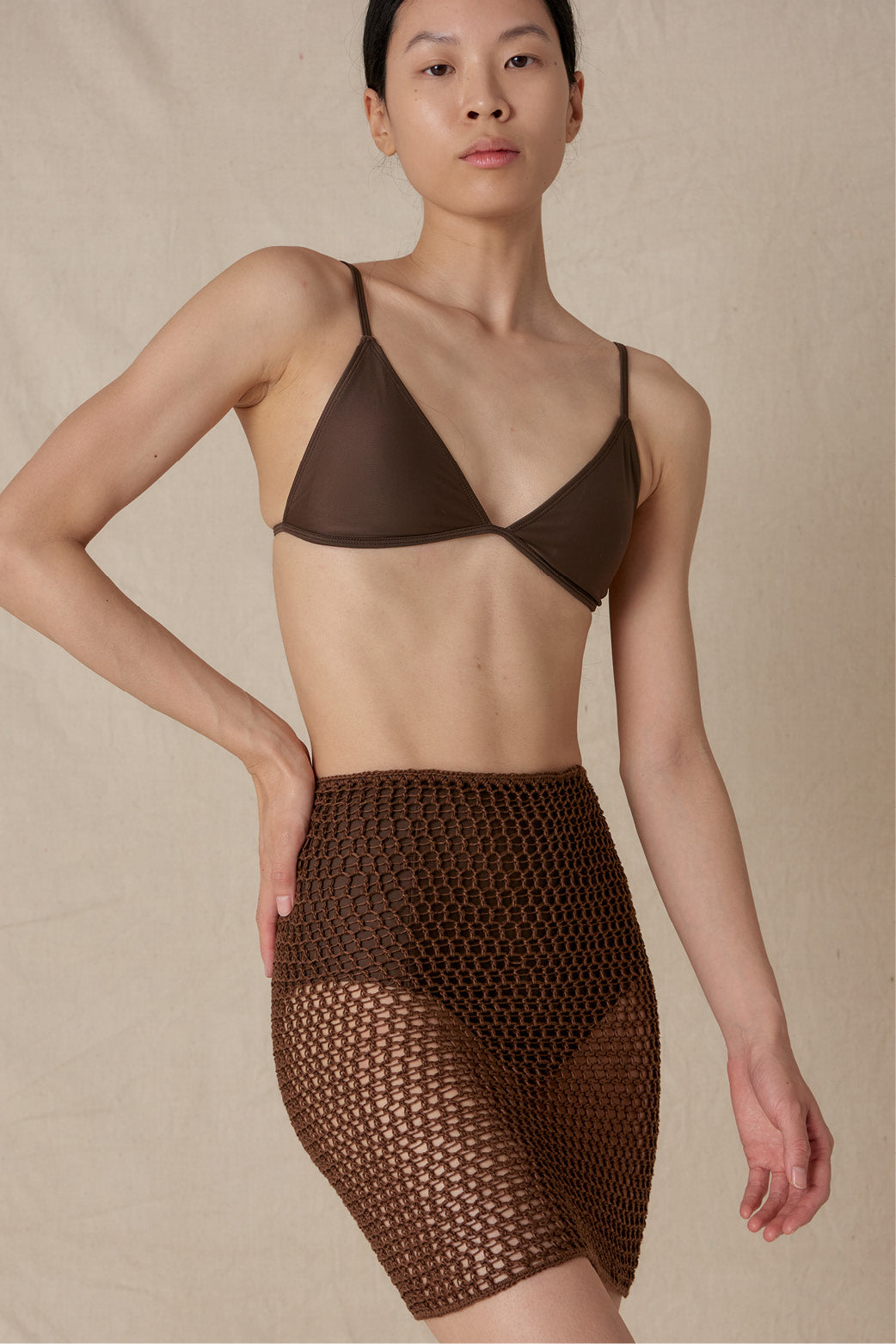 Hakea x Toss Me Outside Crochet Skirt