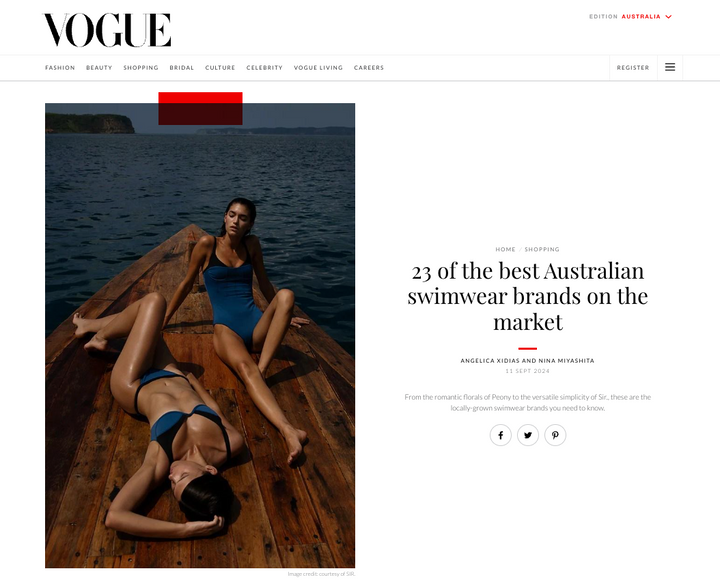 Vogue: The Best Australian Swimwear Brands