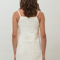 Carmen Linen Mini Dress | Cream