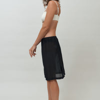 Sheer Midi Skirt | Black