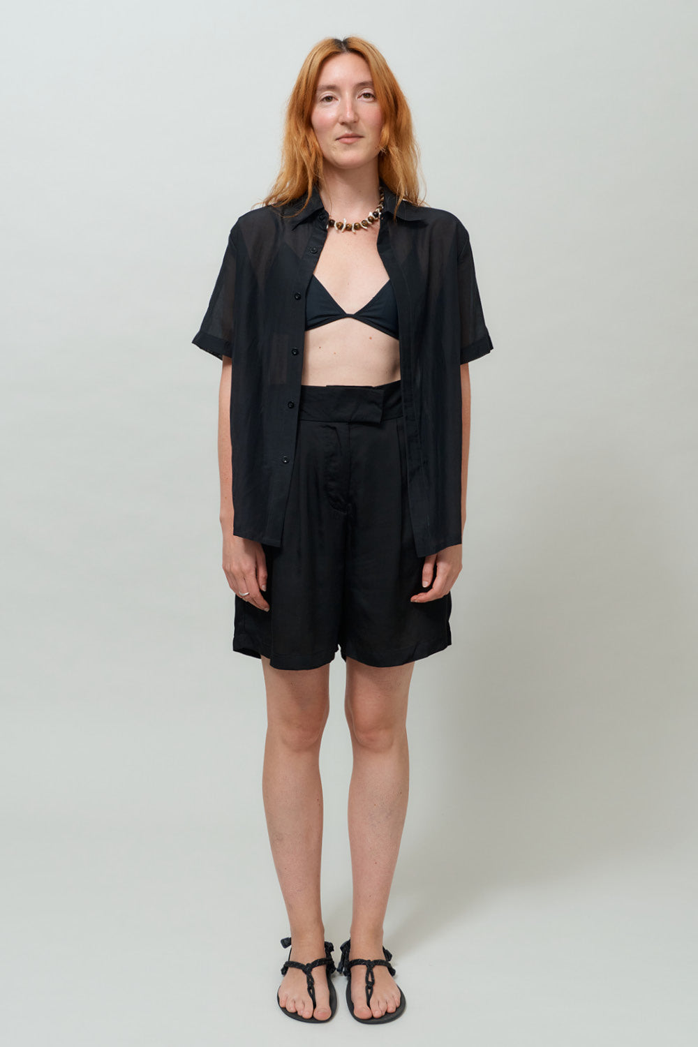 Valentina Sheer Shirt | Black