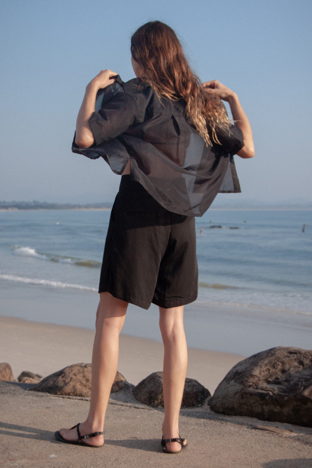 Valentina Sheer Shirt | Black